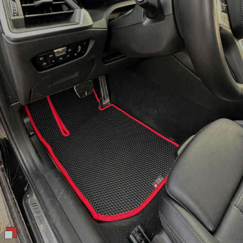 BMW 3 dywaniki czarne czerwone