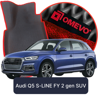 OMEVO EVA car mats for Audi Q5 S-LINE FY 2 gen SUV (2016-2024)