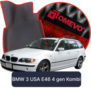 OMEVO 5D Pro EVA Mats for BMW 3 USA E46 4 gen Station Wagon (1998-2007)