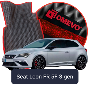 OMEVO 5D Pro EVA Mats for Seat Leon 5F 3 gen Hatchback 5 doors (2012-2020)