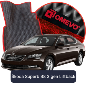 OMEVO 5D Pro EVA Mats for Škoda Superb B8 3 gen Liftback (2015-2024)