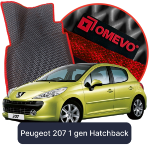 OMEVO 5D Pro EVA Mats for Peugeot 207 1 gen Hatchback 5 doors (2006-2015)