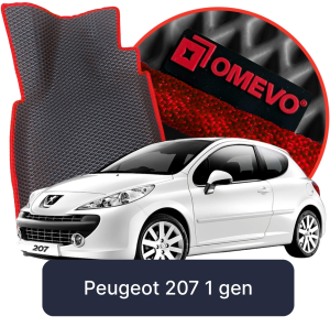 OMEVO 5D Pro EVA Mats for Peugeot 207 1 gen Hatchback 3 doors (2006-2014)
