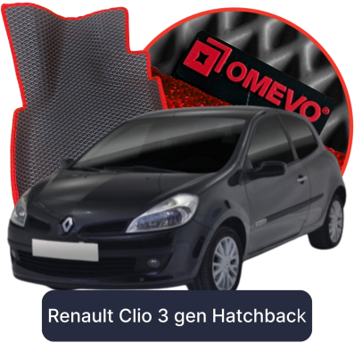 EVA Car Mats OMEVO for Renault Clio Pre-Facelift (up to 2009) 3rd Gen Hatchback 5 Doors (2005-2012)