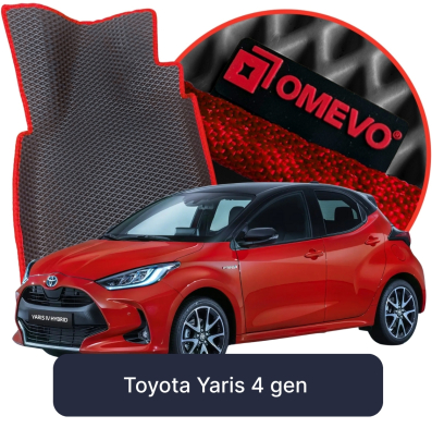 OMEVO 5D Pro EVA Mats for Toyota Yaris 4 gen Hatchback 5 doors (2020-2025)
