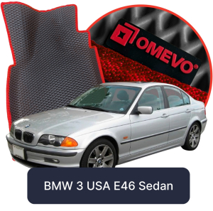 OMEVO 5D Pro EVA Mats for BMW 3 USA E46 4 gen Sedan (1998-2007)