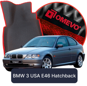 OMEVO 5D Pro EVA Mats for BMW 3 USA E46 4 gen Hatchback 3 doors (1998-2007)