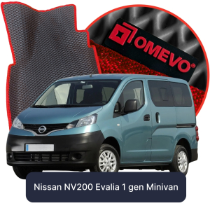 OMEVO 5D Pro EVA Mats for Nissan NV200 Evalia 7-seater 1 gen Minivan (2009-2019)