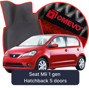 OMEVO 5D Pro EVA Mats for Seat Mii 1 gen Hatchback 5 doors (2011-2019)