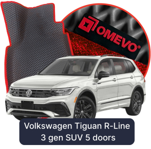 OMEVO 5D Pro EVA Mats for Volkswagen Tiguan R-Line 3 gen SUV 5 doors (2024-2025)