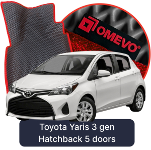 OMEVO 5D Pro EVA Mats for Toyota Yaris 3 gen Hatchback 5 doors (2011-2020)
