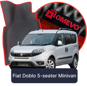 OMEVO 5D Pro EVA Mats for Fiat Doblo 5-seater 2 gen Minivan (2010-2022)