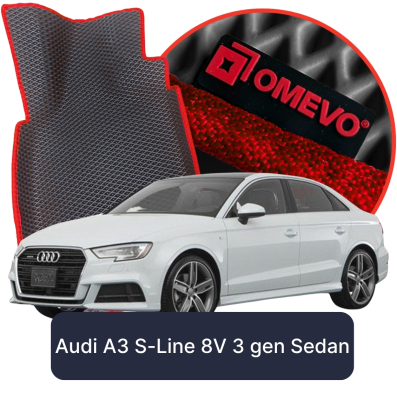 OMEVO 5D Pro EVA Mats for Audi A3 S-Line 8V 3 gen Sedan (2012-2020)