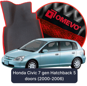 OMEVO 5D Pro EVA Mats for Honda Civic 7 gen Hatchback 5 doors (2000-2006)