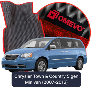 OMEVO 5D Pro EVA Mats for Chrysler Town & Country 5 gen Minivan (2007-2016)
