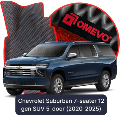 EVA car mats OMEVO for Chevrolet Suburban 7-seater 12 gen SUV 5-door (2020-2025)