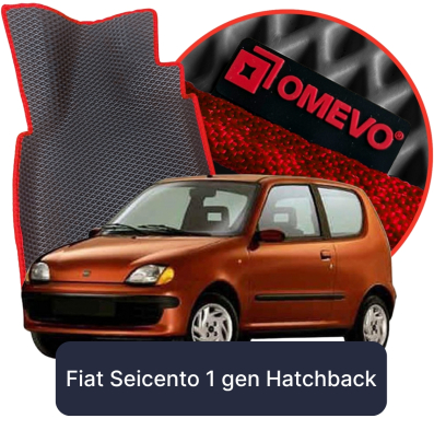 OMEVO 5D Pro EVA Mats for Fiat Seicento 1 gen Hatchback (1997-2010)