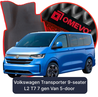 EVA car mats OMEVO for Volkswagen Transporter 9-seater L2 T7 7 gen Van 5-door (2024-2025)