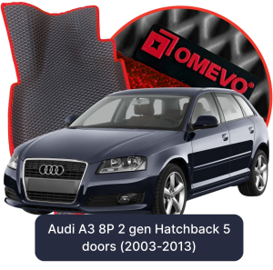OMEVO 5D Pro EVA Mats for Audi A3 8P 2 gen Hatchback 5 doors (2003-2013)