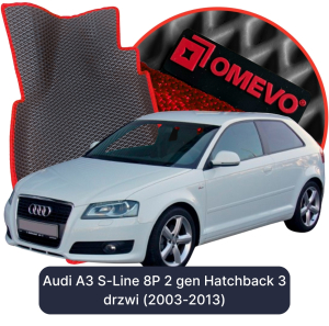 OMEVO 5D Pro EVA Mats for Audi A3 S-Line 8P 2 gen Hatchback 3 doors (2003-2013)
