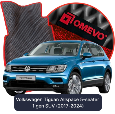 OMEVO 5D Pro EVA Mats for Volkswagen Tiguan Allspace 5-seater 1 gen SUV (2017-2024)