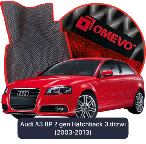 OMEVO 5D Pro EVA Mats for Audi A3 8P 2 gen Hatchback 3 doors (2003-2013)