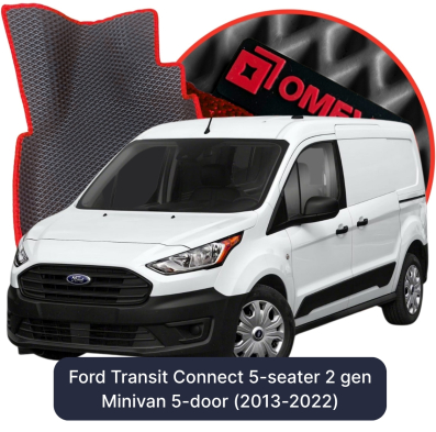 OMEVO EVA car mats for Ford Transit Connect 5-seater 2 gen Minivan 5-door (2013-2022)