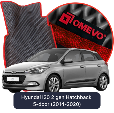 OMEVO EVA car mats for Hyundai I20 2 gen Hatchback 5-door (2014-2020)