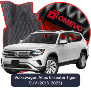 OMEVO 5D Pro EVA Mats for Volkswagen Atlas 6-seater 1 gen SUV (2016-2025)