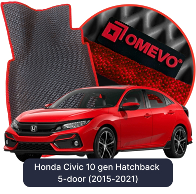 OMEVO EVA car mats for Honda Civic 10 gen Hatchback 5-door (2015-2021)