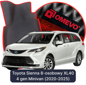 OMEVO 5D Pro EVA Mats for Toyota Sienna 8-seater XL40 4 gen Minivan (2020-2025)