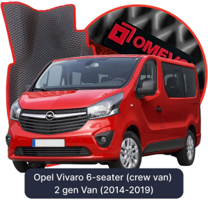 OMEVO 5D Pro EVA Mats for Opel Vivaro 6-seater (crew van) 2 gen Van (2014-2019)