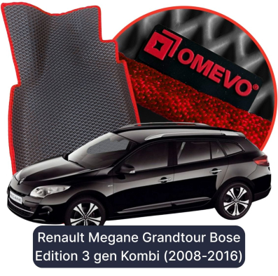 OMEVO EVA car mats for Renault Megane Grandtour Bose Edition 3 gen Wagon (2008-2016)