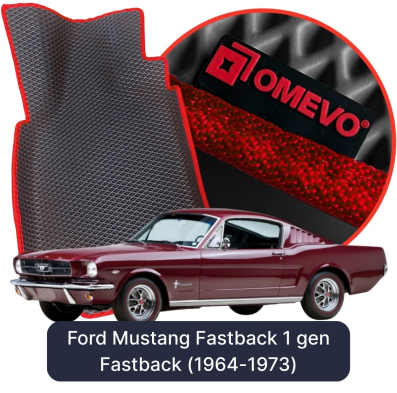 OMEVO EVA car mats for Ford Mustang Fastback 1 gen Fastback (1964-1973)