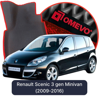 OMEVO EVA car mats for Renault Scenic 3 gen Minivan (2009-2016)