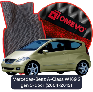 OMEVO 5D Pro EVA Mats for Mercedes-Benz A-Class W169 2 gen Hatchback 3-door (2004-2012)