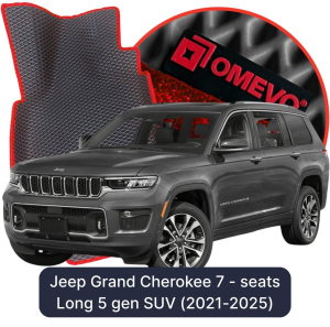 OMEVO 5D Pro EVA Mats for Jeep Grand Cherokee 7-Seater Long 5 gen SUV (2021-2025)