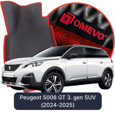 OMEVO EVA car mats for Peugeot 5008 GT 3 gen SUV (2024-2025)