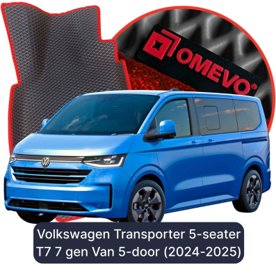 OMEVO EVA car mats for Volkswagen Transporter 5-seater (crew cab) T7 7 gen Van 5-door (2024-2025)