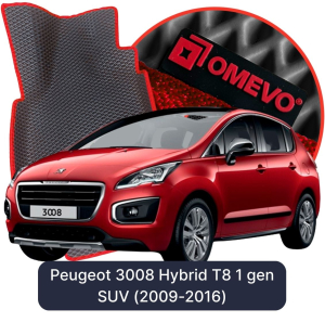 OMEVO 5D Pro EVA Mats for Peugeot 3008 Hybrid T8 1 gen SUV (2009-2016)