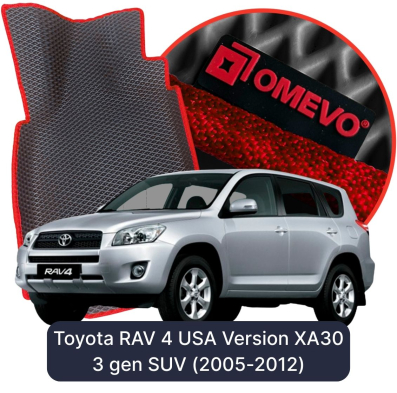 OMEVO EVA car mats for Toyota RAV 4 USA Version XA30 3 gen SUV (2005-2012)