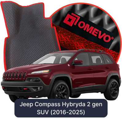 OMEVO EVA car mats for Jeep Compass Hybrid 2 gen SUV (2016-2026)