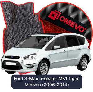 OMEVO 5D Pro EVA Mats for Ford S-Max 5-seater MK1 1 gen Minivan (2006-2014)