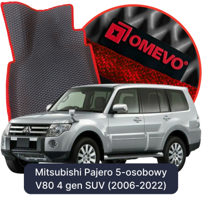 OMEVO EVA car mats for Mitsubishi Pajero 5-seater V80 4 gen SUV (2006-2022)