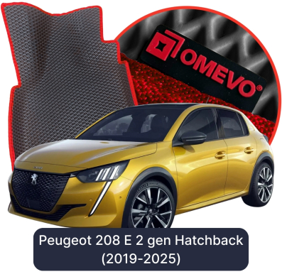 OMEVO EVA car mats for Peugeot 208 E 2 gen Hatchback 5 doors (2019-2025)