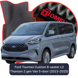 OMEVO 5D Pro EVA Mats for Ford Tourneo Custom 8-seater L2 Titanium 2 gen Van 5-door (2023-2025)