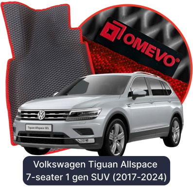 OMEVO EVA car mats for Volkswagen Tiguan Allspace 7-seater 1 gen SUV (2017-2024)
