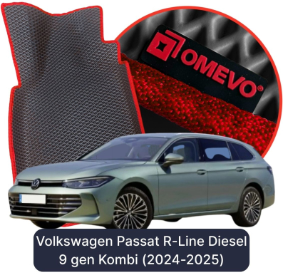 OMEVO EVA car mats for Volkswagen Passat R-Line Diesel 9 gen Kombi (2024-2025)