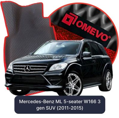 OMEVO EVA car mats for Mercedes-Benz ML 5-seater W166 3 gen SUV (2011-2015)