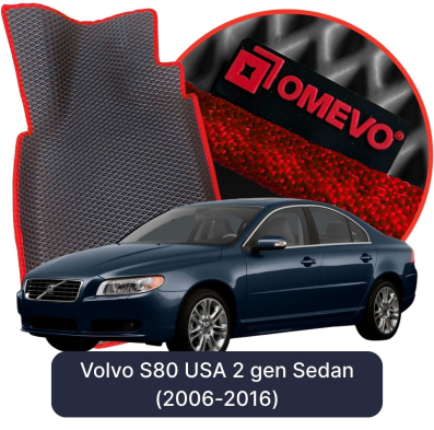 OMEVO EVA car mats for Volvo S80 USA 2 gen Sedan (2006-2016)